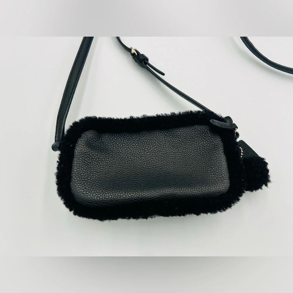 Coach Black Shearling Crossbody Bag